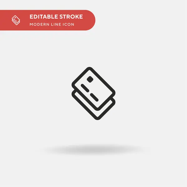 Kreditkarte Einfaches Vektor Symbol Illustration Symbol Design Vorlage Für Web — Stockvektor