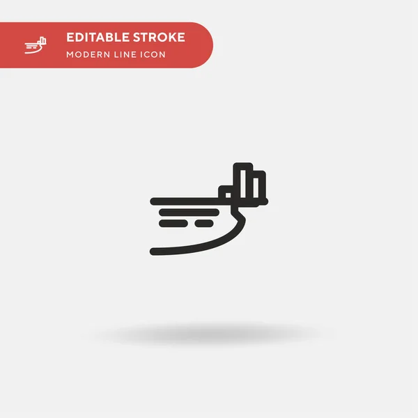 Shore Ícone Vetorial Simples Modelo Design Símbolo Ilustração Para Elemento —  Vetores de Stock