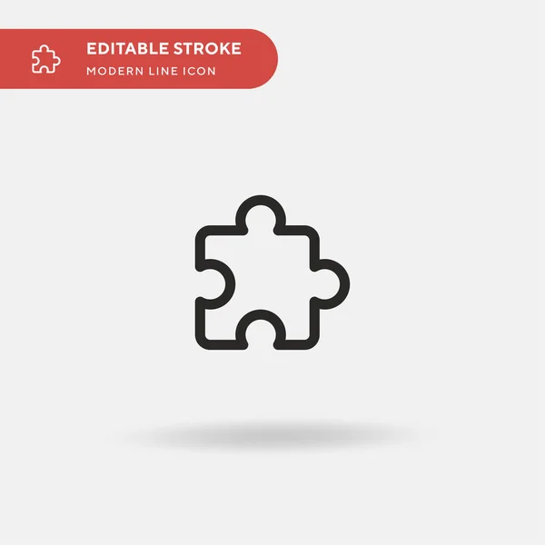 Puzzle Icona Vettoriale Semplice Illustrazione Modello Design Simbolo Elemento Web — Vettoriale Stock