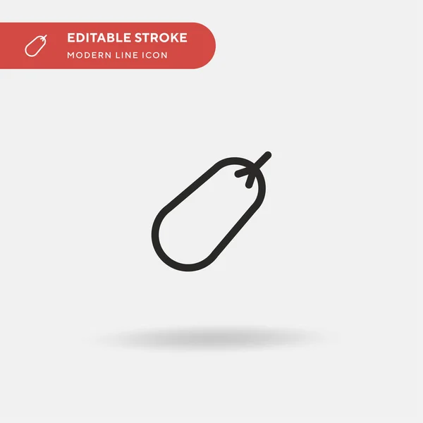 Eggplant Enkel Vektorikon Illustration Symbol Design Mall För Webb Mobil — Stock vektor