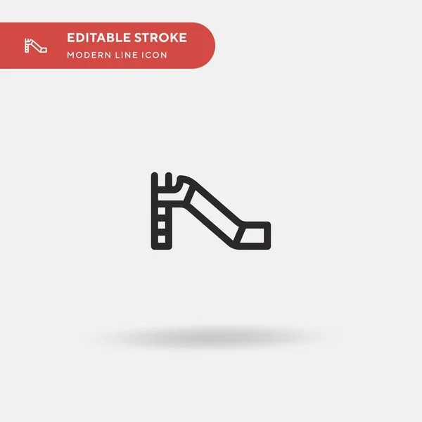 Diapositiva Icono Vector Simple Plantilla Diseño Símbolo Ilustración Para Elemento — Vector de stock