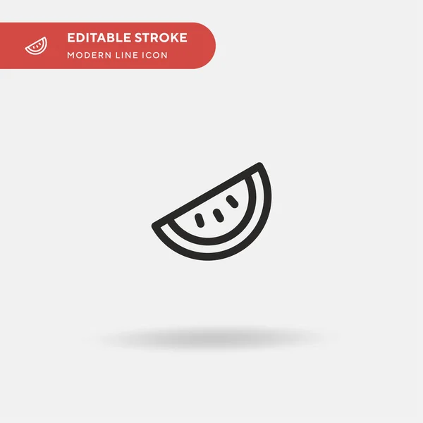 Watermelon Simple Vector Icon Illustration Symbol Design Template Web Mobile — Stock Vector