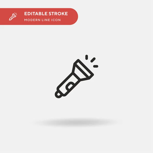 Taschenlampe Einfaches Vektorsymbol Illustration Symbol Design Vorlage Für Web Mobile — Stockvektor