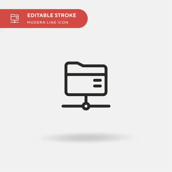 Folder Simple Vector Icon Illustration Symbol Design Template Web Mobile — Stock Vector