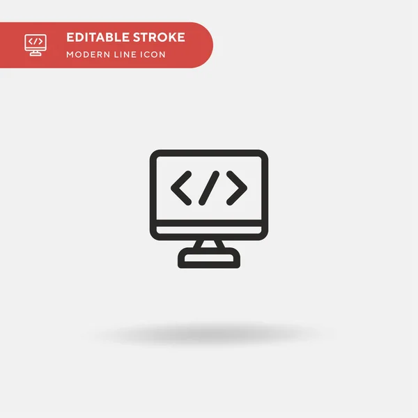 Code Einfaches Vektor Symbol Illustration Symbol Design Vorlage Für Web — Stockvektor