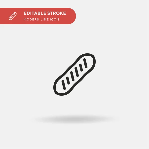 Bread Simple Vector Icon Illustration Symbol Design Template Web Mobile — Stock Vector