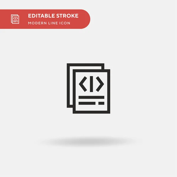 Code Simple Vector Icon Illustration Symbol Design Template Web Mobile — Stock Vector