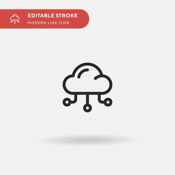 Cloud Computing Einfaches Vektor Symbol Illustration Symbol Design Vorlage Für — Stockvektor