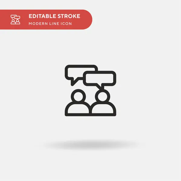 Chat Icona Vettoriale Semplice Illustrazione Modello Design Simbolo Elemento Web — Vettoriale Stock