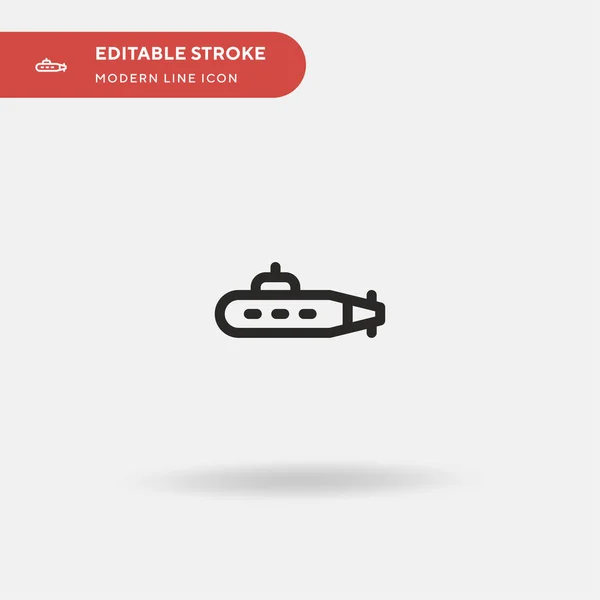 Submarine Einfaches Vektor Symbol Illustration Symbol Design Vorlage Für Web — Stockvektor