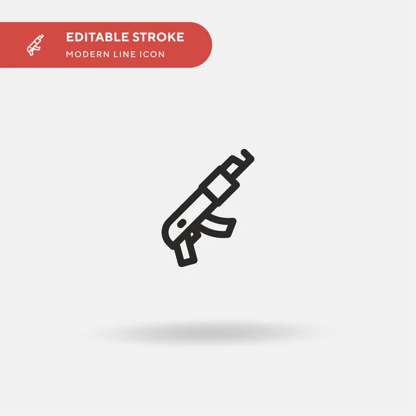 Rifle Icono Vector Simple Plantilla Diseño Símbolo Ilustración Para Elemento — Vector de stock