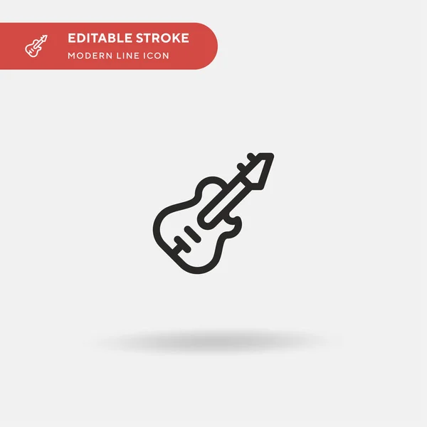 Rock Guitar Simple Vektor Symbol Illustration Symbol Design Vorlage Für — Stockvektor