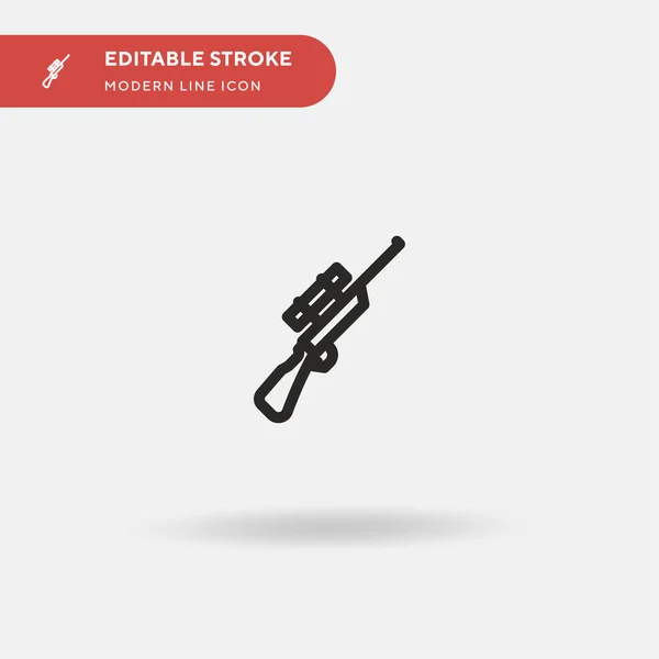 Fusil Simple Icône Vectorielle Modèle Conception Symbole Illustration Pour Élément — Image vectorielle