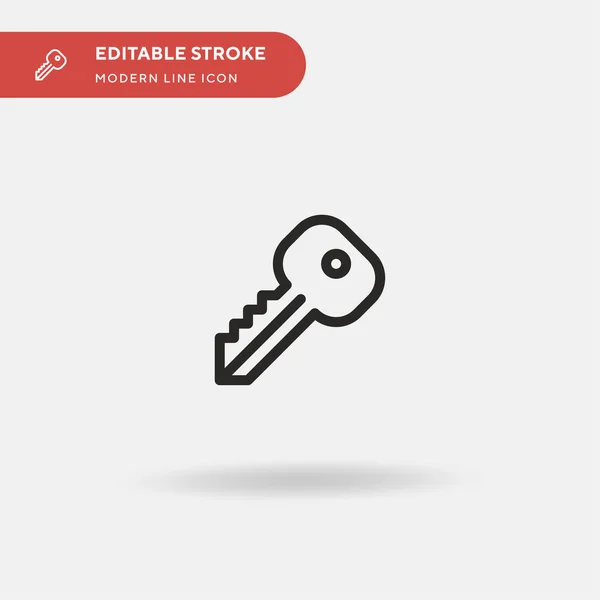 Key Icona Vettoriale Semplice Illustrazione Modello Design Simbolo Elemento Web — Vettoriale Stock