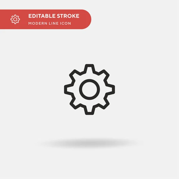 Gear Eenvoudige Vector Icoon Illustratie Symbool Ontwerp Sjabloon Voor Web — Stockvector