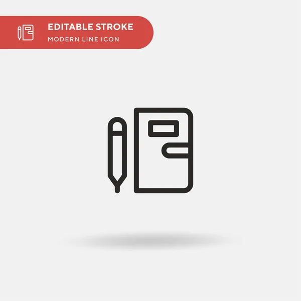 Agenda Simple Vector Icon Illustration Symbol Design Template Web Mobile — Stock Vector
