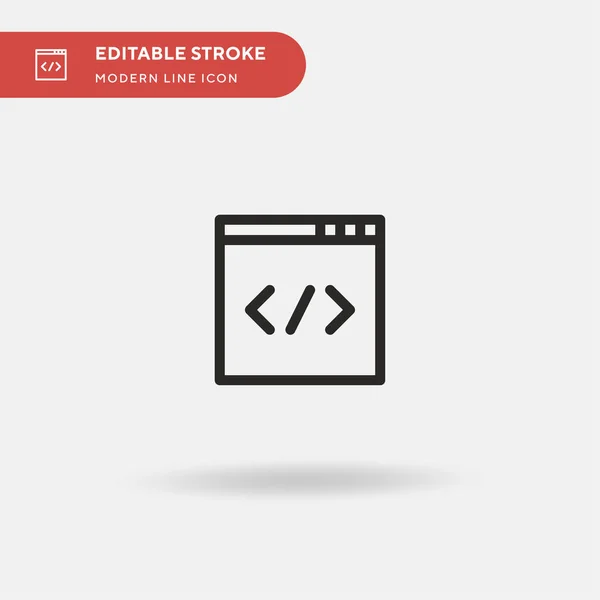 Html Icono Vector Simple Plantilla Diseño Símbolo Ilustración Para Elemento — Vector de stock