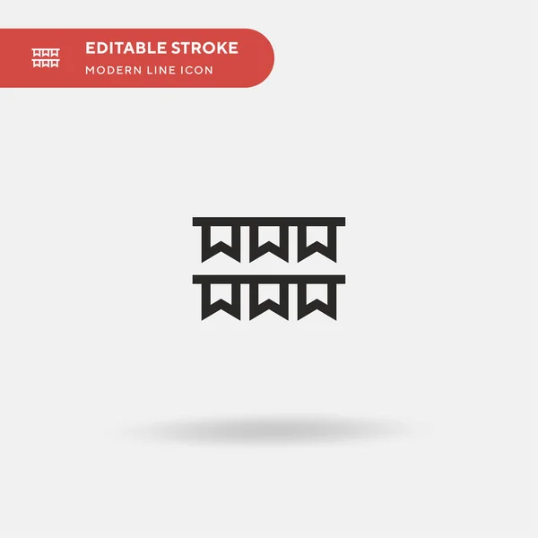 Flags Einfaches Vektor Symbol Illustration Symbol Design Vorlage Für Web — Stockvektor