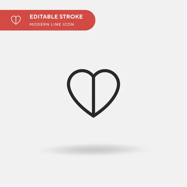 Corazón Icono Vector Simple Plantilla Diseño Símbolo Ilustración Para Elemento — Vector de stock