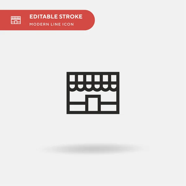 Loja Ícone Vetorial Simples Modelo Design Símbolo Ilustração Para Elemento —  Vetores de Stock