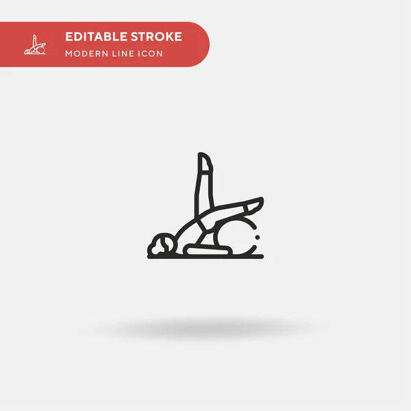 Pilates Icona Vettoriale Semplice Illustrazione Modello Design Simbolo Elemento Web — Vettoriale Stock