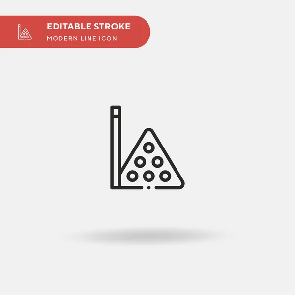 Bilhar Ícone Vetorial Simples Modelo Design Símbolo Ilustração Para Elemento — Vetor de Stock