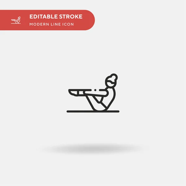 Pilates Simple Vector Icon Illustration Symbol Design Template Web Mobile — Stock Vector