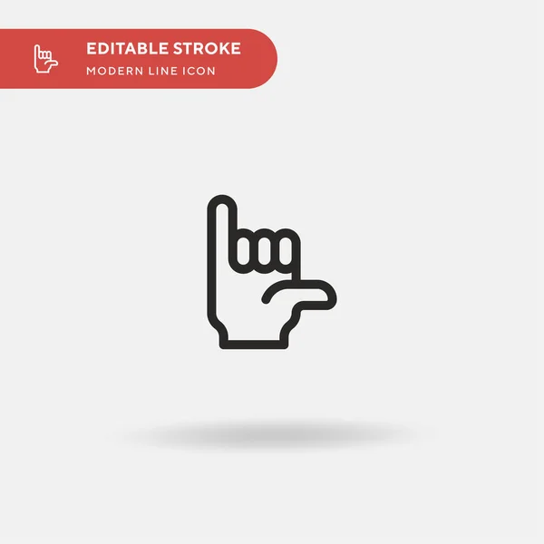 Colgar Mano Suelta Icono Vector Simple Plantilla Diseño Símbolo Ilustración — Vector de stock