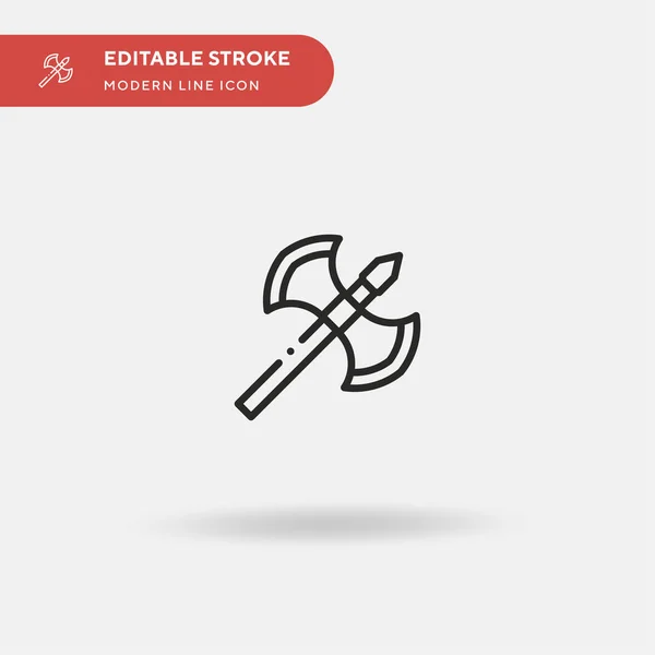 Axe Ícone Vetorial Simples Modelo Design Símbolo Ilustração Para Elemento —  Vetores de Stock