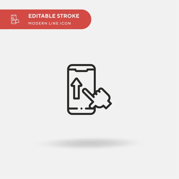 Telefone Ícone Vetorial Simples Modelo Design Símbolo Ilustração Para Elemento — Vetor de Stock