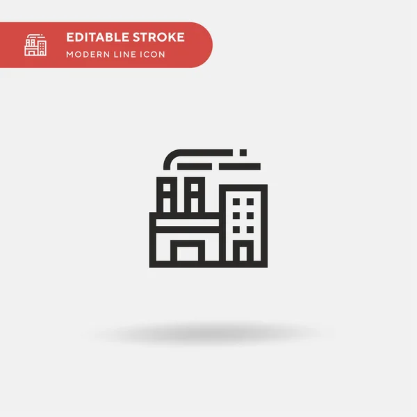 Factory Simple Vektor Symbol Illustration Symbol Design Vorlage Für Web — Stockvektor