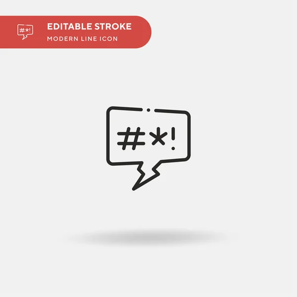 Speech Bubble Icona Vettoriale Semplice Illustrazione Modello Design Simbolo Elemento — Vettoriale Stock