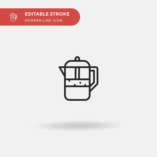 Kaffekruka Enkel Vektor Ikon Illustration Symbol Design Mall För Webb — Stock vektor