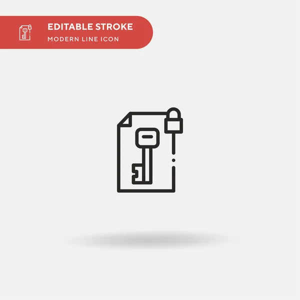 Data Encryption Simple Vector Icon Illustration Symbol Design Template Web — Stock Vector
