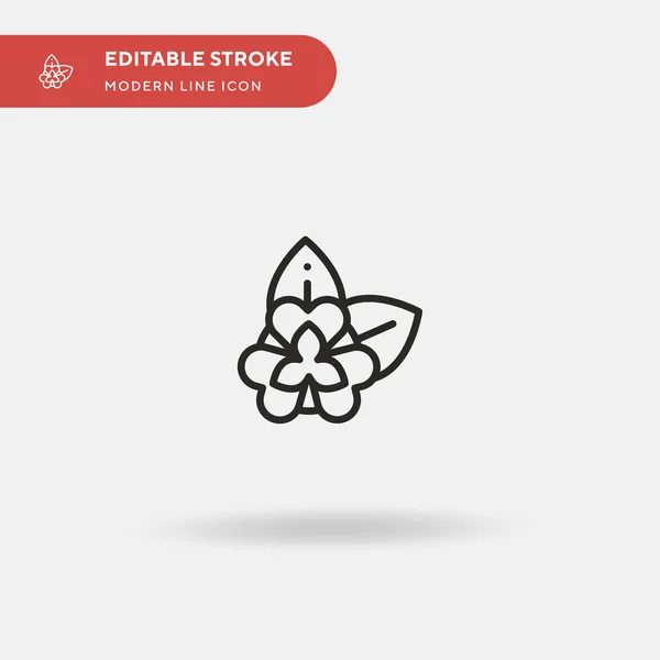 Flower Simple vector icon. Illustration symbol design template for web mobile UI element. Perfect color modern pictogram on editable stroke. Flower icons for your business project