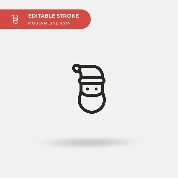 Santa Simple Vektor Symbol Illustration Symbol Design Vorlage Für Web — Stockvektor