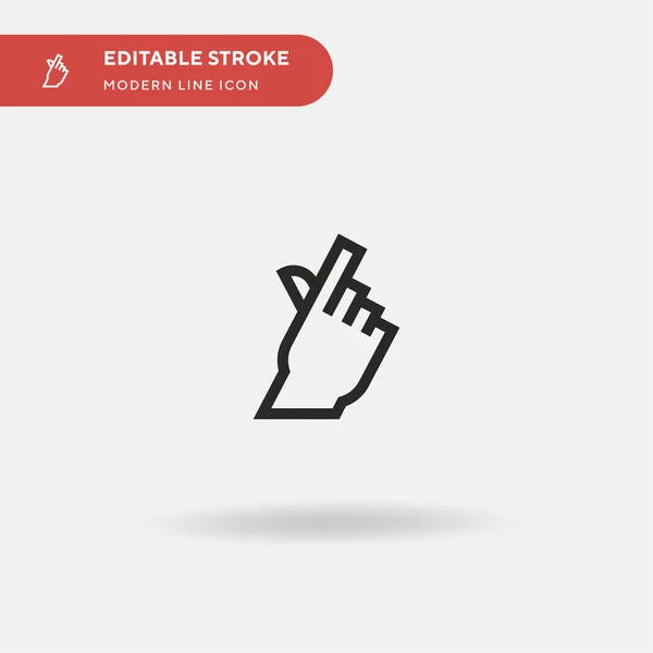Mão Ícone Vetorial Simples Modelo Design Símbolo Ilustração Para Elemento — Vetor de Stock