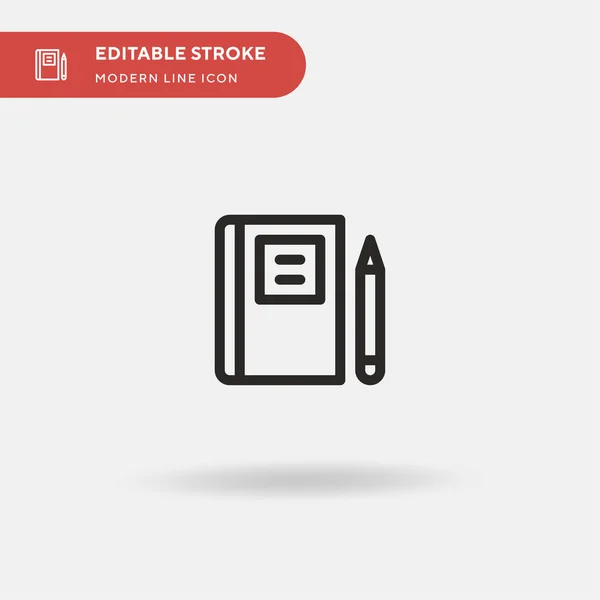 Notebook Eenvoudig Vectoricoon Illustratie Symbool Ontwerp Sjabloon Voor Web Mobiele — Stockvector