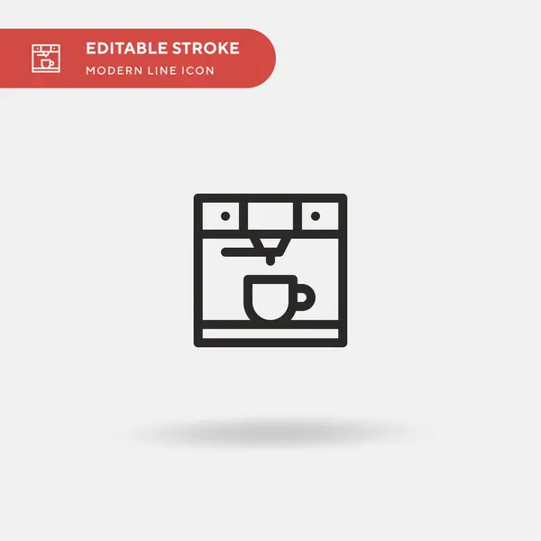 Kaffemaskin Enkel Vektor Ikon Illustration Symbol Design Mall För Webb — Stock vektor