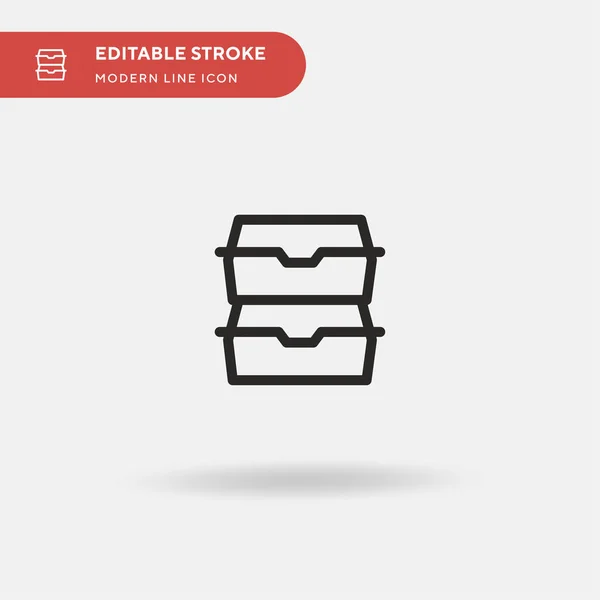 Food Package Eenvoudig Vectoricoon Illustratie Symbool Ontwerp Sjabloon Voor Web — Stockvector