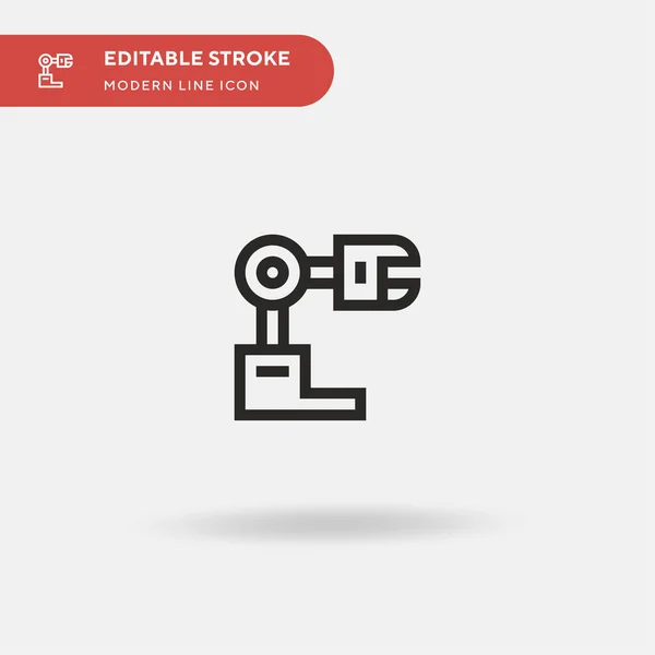 Industrial Robot Simple Vector Icon Illustration Symbol Design Template Web — Stock Vector
