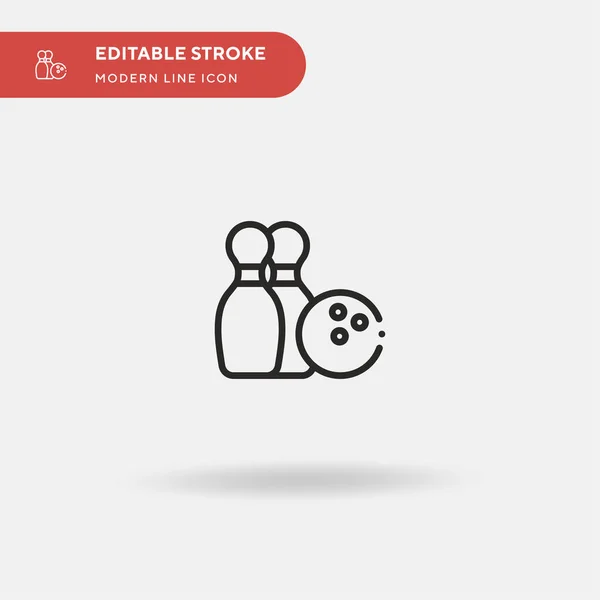 Bowling Einfaches Vektorsymbol Illustration Symbol Design Vorlage Für Web Mobile — Stockvektor