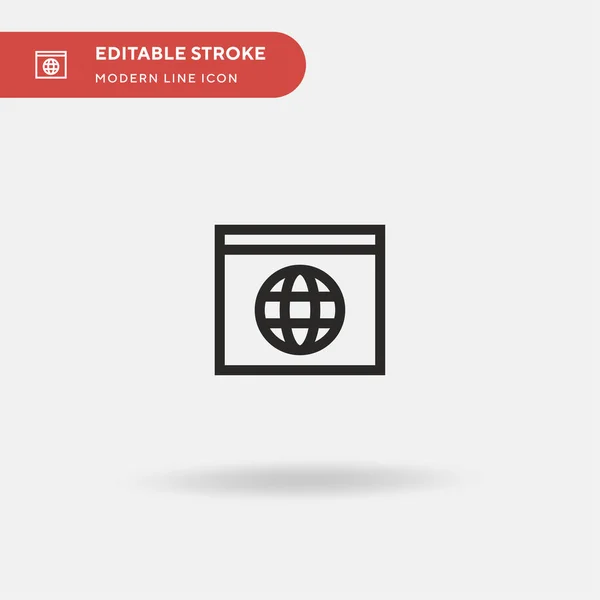 Global Simple Icono Vector Plantilla Diseño Símbolo Ilustración Para Elemento — Vector de stock