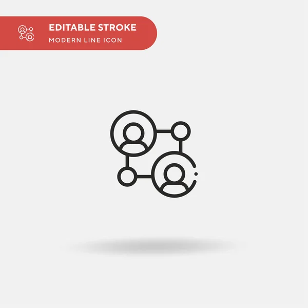 Conexão Ícone Vetorial Simples Modelo Design Símbolo Ilustração Para Elemento —  Vetores de Stock