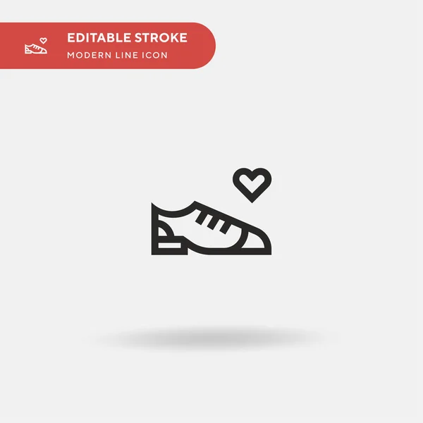 Shoe Simple Vector Icon Illustration Symbol Design Template Web Mobile — Stock Vector