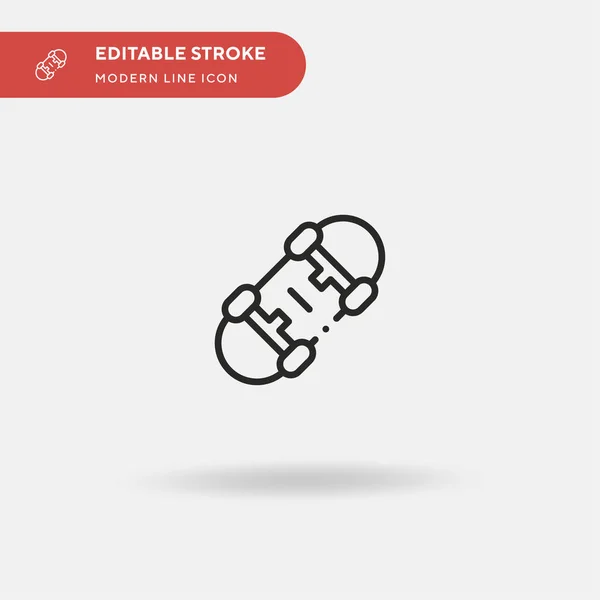 Skateboard Icono Vector Simple Plantilla Diseño Símbolo Ilustración Para Elemento — Vector de stock