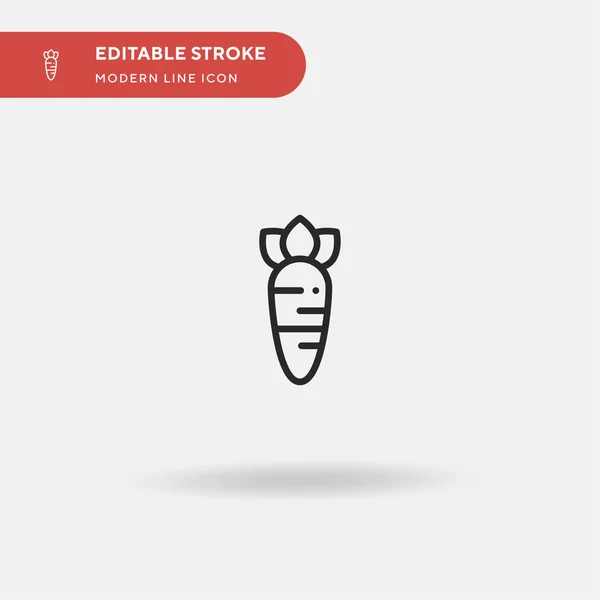 Zanahoria Icono Vector Simple Plantilla Diseño Símbolo Ilustración Para Elemento — Vector de stock