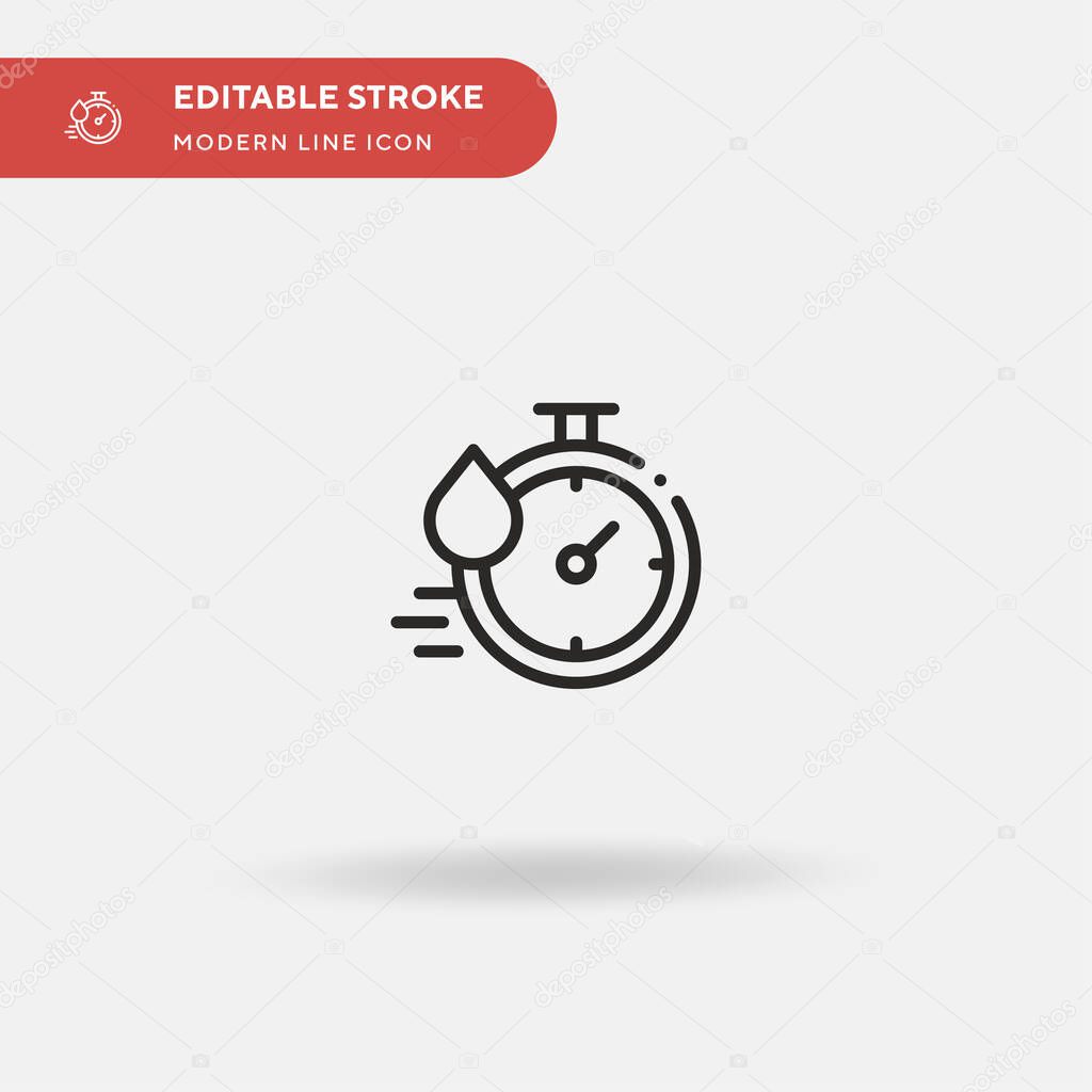 Quick Dry Simple vector icon. Illustration symbol design template for web mobile UI element. Perfect color modern pictogram on editable stroke. Quick Dry icons for your business project