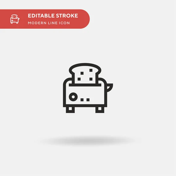 Toaster Eenvoudige Vector Icoon Illustratie Symbool Ontwerp Sjabloon Voor Web — Stockvector