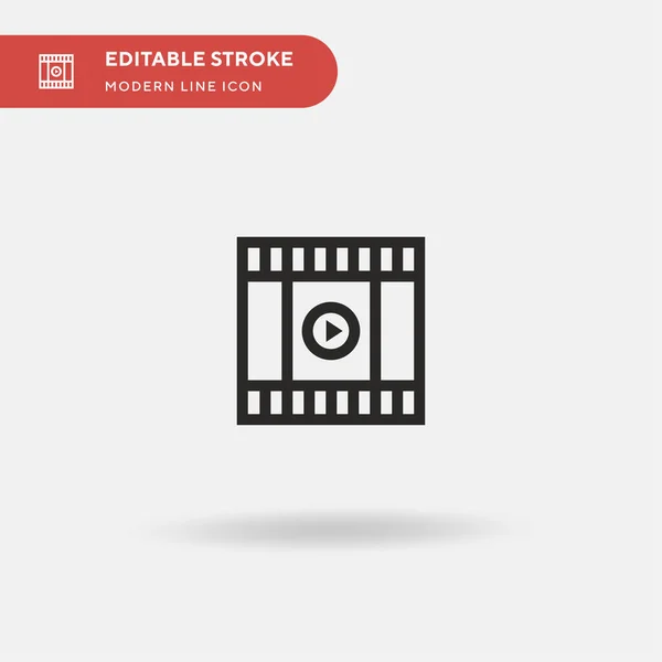 Trailer Ícone Vetorial Simples Modelo Design Símbolo Ilustração Para Elemento —  Vetores de Stock